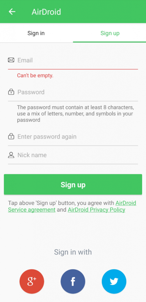 Đăng ký Airdrop - Phần mềm gửi tin nhắn hàng loạt cho Android